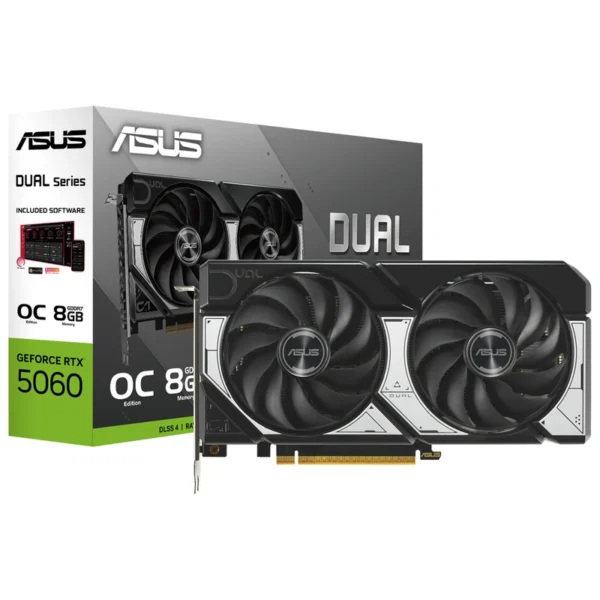 Placa de Vídeo ASUS Dual OC 8GB GeForce RTX5060 GDDR7 - DUAL-RTX5060-O8G | 7680 x 4320