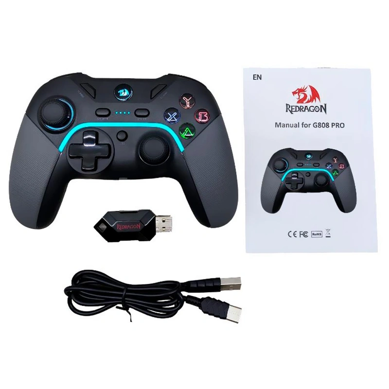 Controle Redragon G808 Pro para PS3 PC Android Wireless - Preto Harrow Pro G808 - Imagem 3
