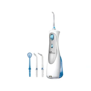 Irrigador Bucal Waterpik Cordless Plus Water Flosser WP-450E2 com 2 Níveis de Pressão 200 ml Recarregável - BrancoAzul