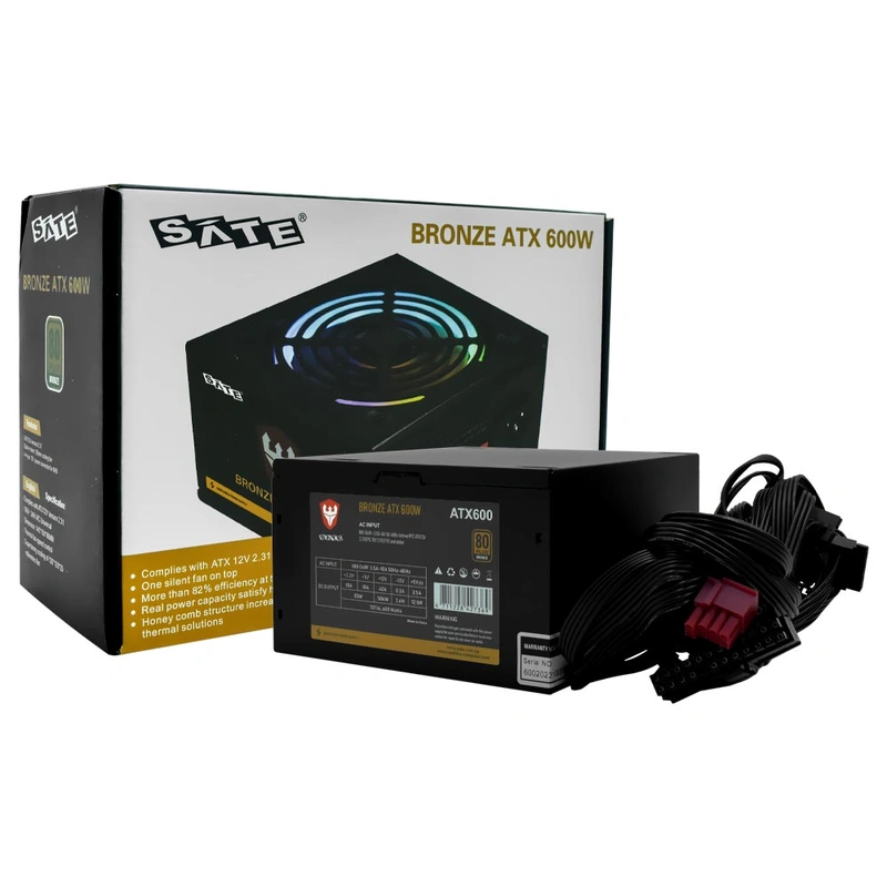 Fonte de Alimentação Satellite ATX600 600W ATX Não Modular 80 Plus Bronze