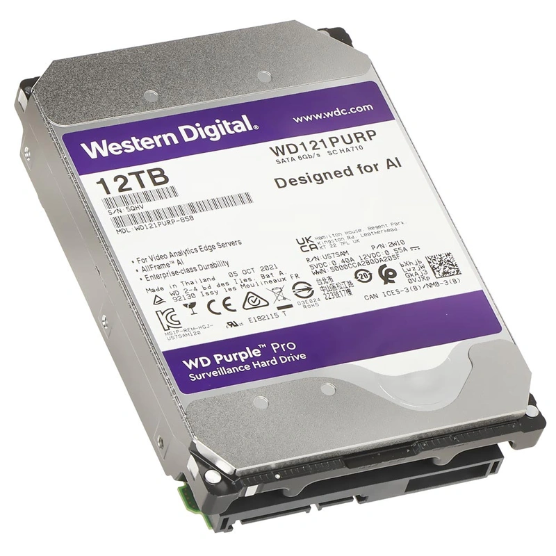 HD Western Digital 12TB WD Purple Pro 3.5 6Gb/s WD121PURP | Roxo Pro - Imagem 2