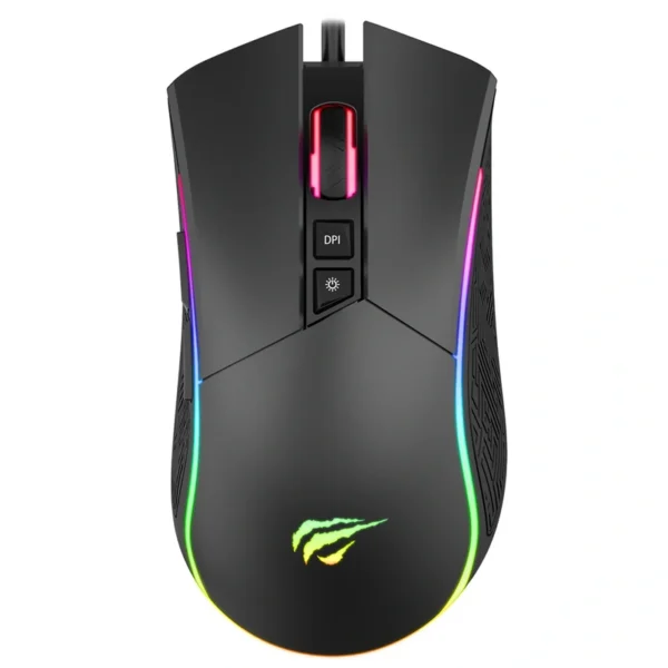 Mouse Gamer Havit MS1001S V2 Snipe Gamenote USB RGB - Preto Cinza