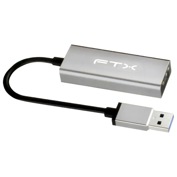Adaptador de Rede USB 3.0 para RJ45 - FTX CT-AML1000-AG 115601 | Preto / Cinza
