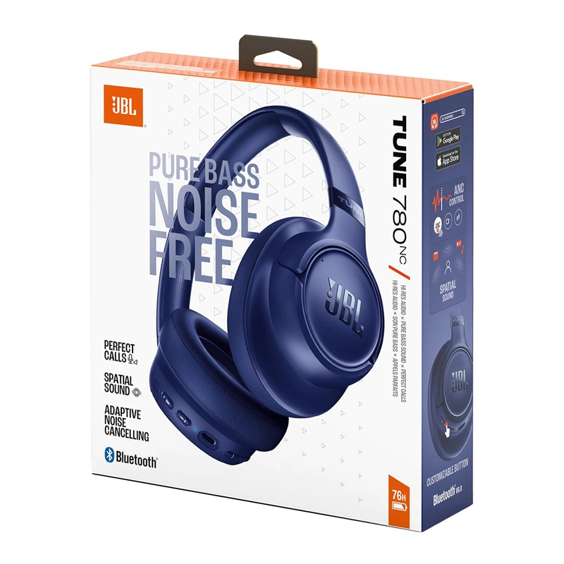 Fone de Ouvido JBL Tune T780NC Pure Bass Bluetooth - Azul JBLT780NCBLUAM | USB-C - Imagem 4