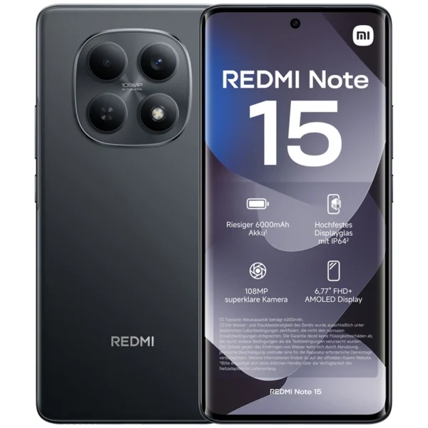 Celular Xiaomi Redmi Note 15 8GB de RAM 512GB Tela 6.77 MediaTek Helio G100-Ultra (6 nm)