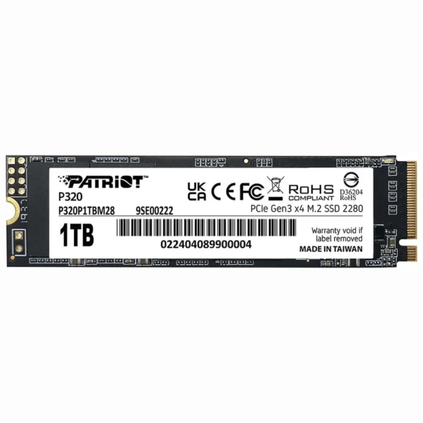 SSD Patriot M.2 1TB P320 NVMe - P320P1TBM28 PCIe Gen 3 x4