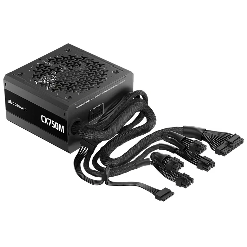 Fonte Corsair CX750M 750W ATX Semi Modular Cybenetics Bronze CP-9020311-BR | Preto - Imagem 2