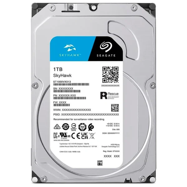 HD Seagate 1TB SkyHawk Surveillance 3.5 SATA 3 - 6GB/s ST1000VX013