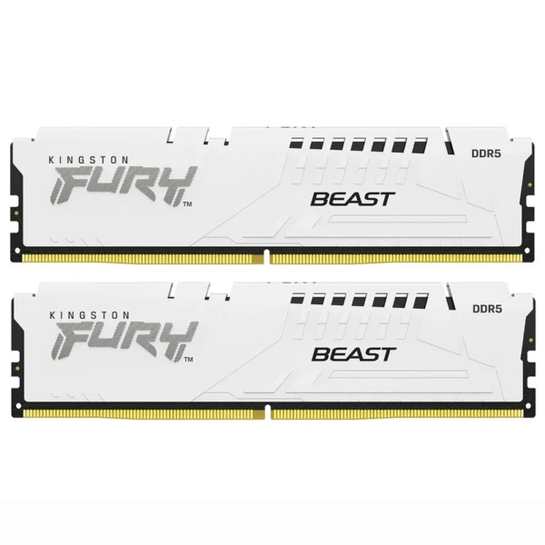Memória RAM Kingston Fury Beast DDR5 64GB (2x32GB) 5600MHz - Branco (KF556C40BWK2-64)
