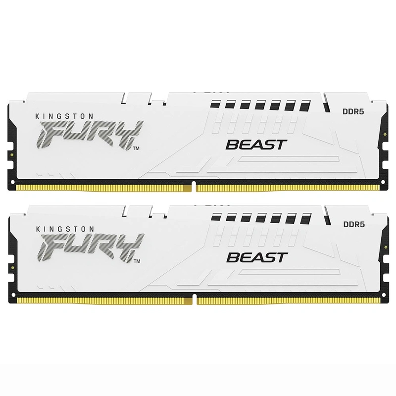 Memória RAM Kingston Fury Beast DDR5 64GB (2x32GB) 5600MHz - Branco (KF556C40BWK2-64)