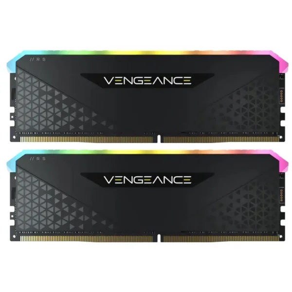 Memória RAM Corsair Vengeance RGB RS DDR4 64GB (2x32GB) 3600MHz Preto (CMG64GX4M2D3600C18)