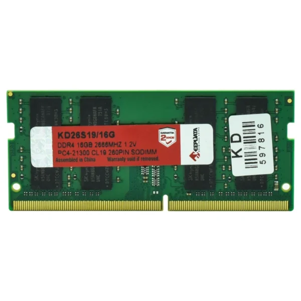 Memória RAM para Notebook Keepdata DDR4 16GB 2666MHz - KD26S1916G SODIMM | KD26S19/16G