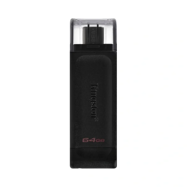 Pendrive Kingston 64GB Type-C 3.2 - Preto (DT7064GB) | DT70/64GB