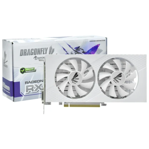 Placa de Vídeo Keepdata DragonFly White 8GB Radeon RX580 GDDR5 - KDRX580-8GD5W256B