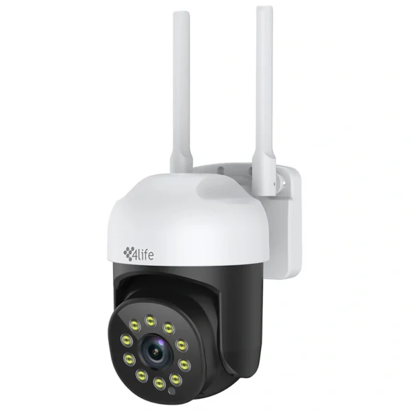 Câmera de Segurança 4LIFE FLD4G-S 360° Falcon View Smart Outdoor Wi-Fi 2.5K 4MP - Branco