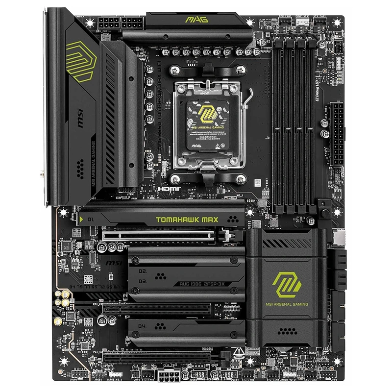 Placa Mãe MSI Mag B850 Tomahawk Max Wi-Fi Socket AM5 DDR5 AMD B850 ATX | 2 Slots M.2 Gen 5 - Imagem 2