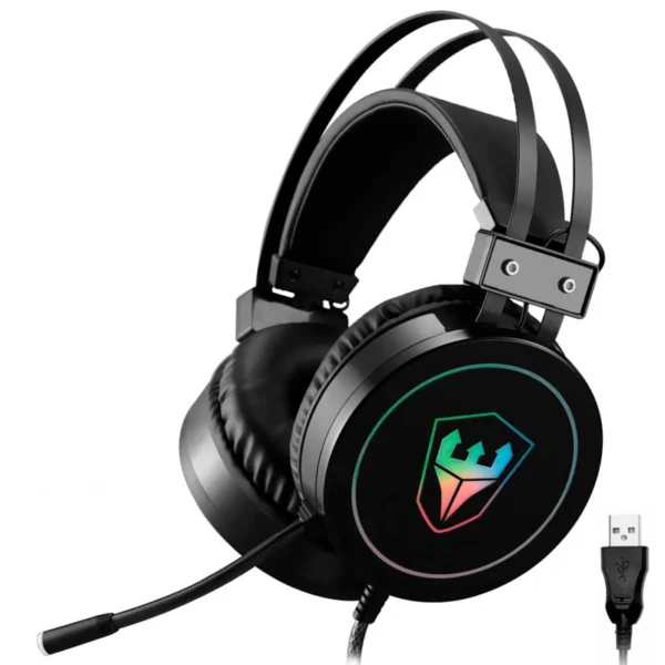 Headset Gamer Satellite AE-358 RGB Com Fio - Preto USB