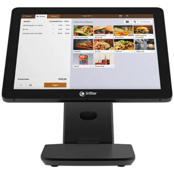 Desktop All In One 3NSTAR P415-09W-8240 POS System Intel Core N95 Tela Touch 15