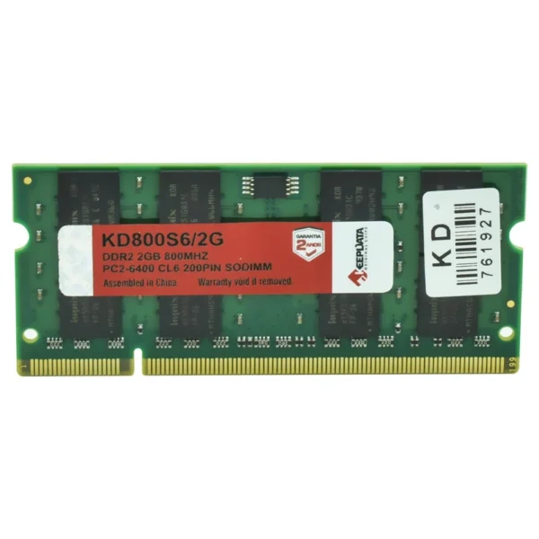 Memória RAM para Notebook Keepdata DDR2 2GB 800MHz - KD800S62G SODIMM CL6 | KD800S6/2G