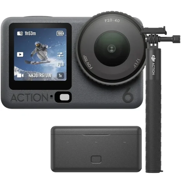 Câmera DJI Osmo Action 6 Adventure Combo Submersível até 20 m com case | Personalizado 4K