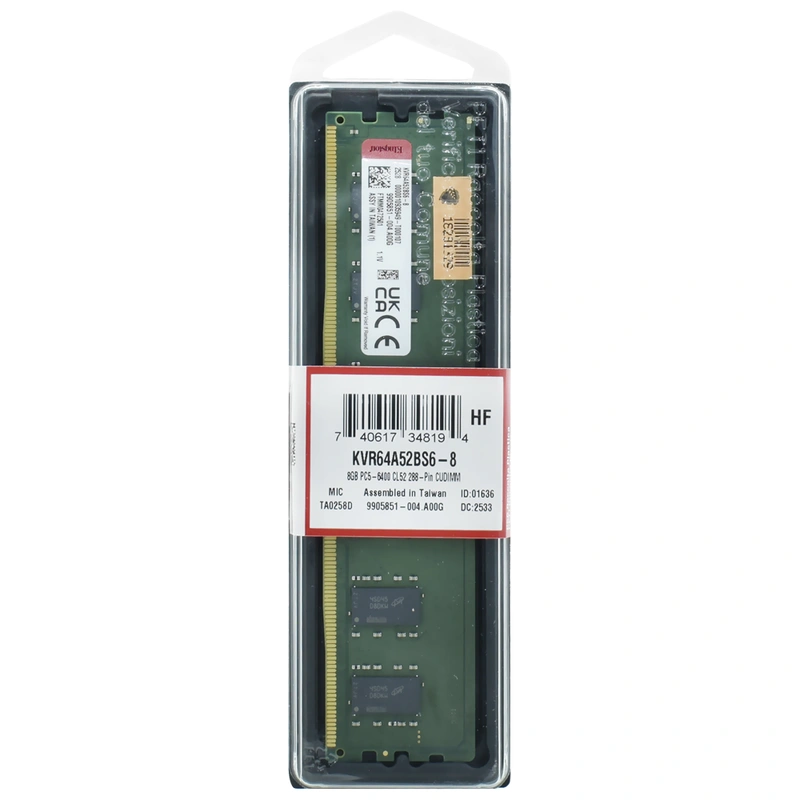 Memória RAM Kingston DDR5 8GB 6400MHz - KVR64A52BS6-8 CUDIMM CL52 - Imagem 2