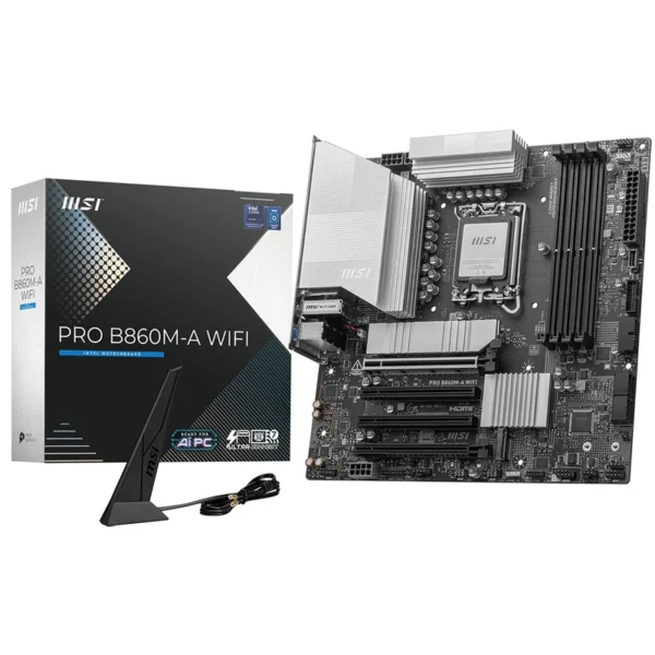 Placa Mãe MSI Pro B860M-A Wi-Fi Socket LGA 1851 DDR5 Intel B860 Chipset