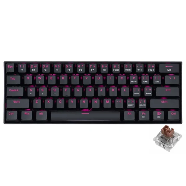 Teclado Gamer Mecânico Redragon K630 Dragonborn USB Backlight Inglês - Preto