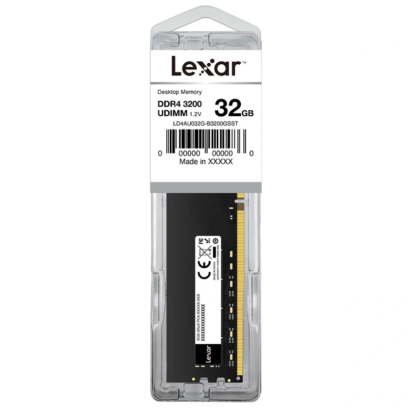 Memória RAM Lexar DDR4 32GB 3200MHz - LD4AU032G-B3200GSST UDIMM CL22 | Preto - Imagem 3