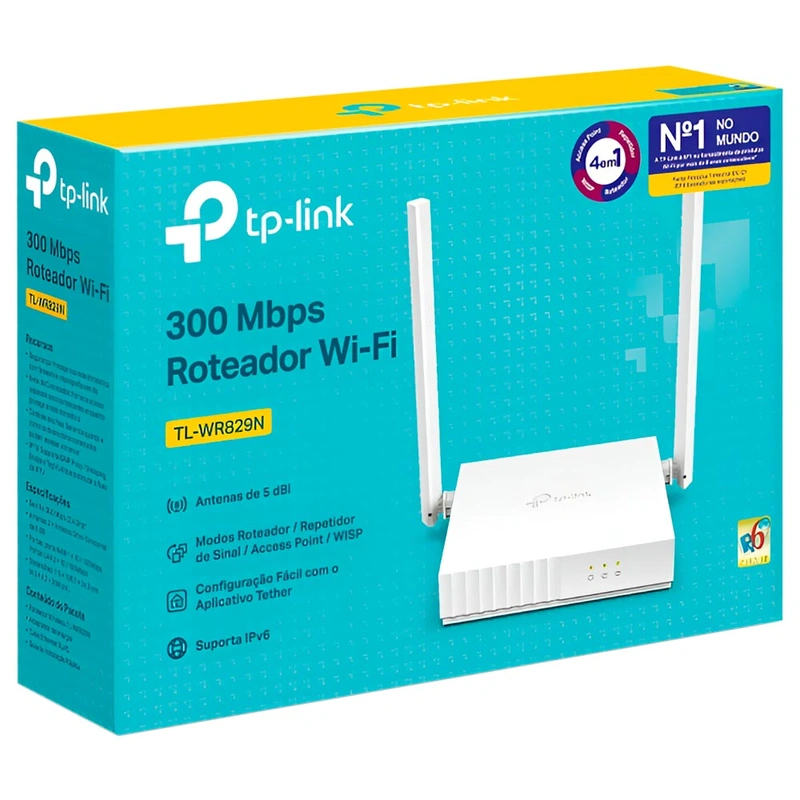 Roteador Tp-Link TL-WR829N Banda Única 2.4GHz 2 Antenas - Branco 2.412 - 2.472GHz - Imagem 3