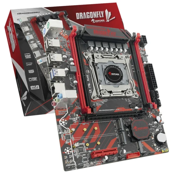 Placa Mãe Keepdata X99-KDXDRAGONFLY Socket LGA 2011-V3 DDR4 Intel B85 Micro ATX