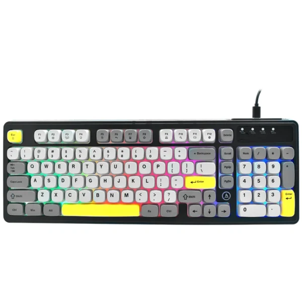 Teclado Gamer Ajazz AF98 Nacodexx USB RGB Inglês - Preto Cinza (985720)