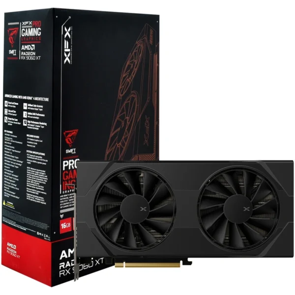 Placa de Vídeo XFX Swift OC Gaming 16GB Radeon RX9060 XT GDDR6 - RX-96TSW16BQ