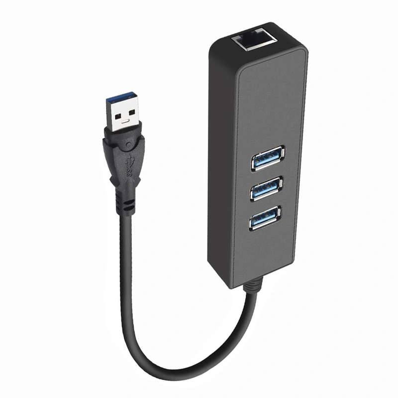 Hub USB 3.0 Satellite A-HUB41 3 Portas 3 USB 3.0 RJ-45 1000Mbps - Preto - Imagem 3