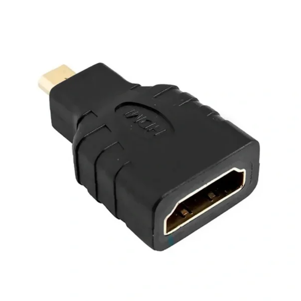 Adaptador Conector HDMI Fêmea Micro HDMI Macho Preto