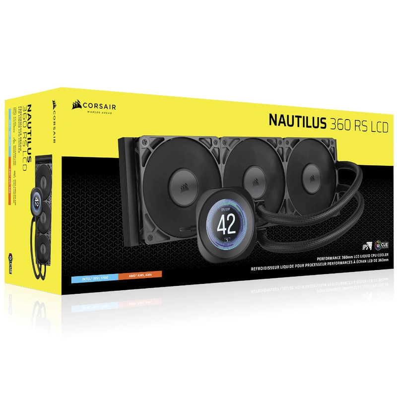 Water Cooler para Processador Corsair Nautilus 360 RS LCD 360MM - Preto (CW-9061033-WW) - Imagem 3