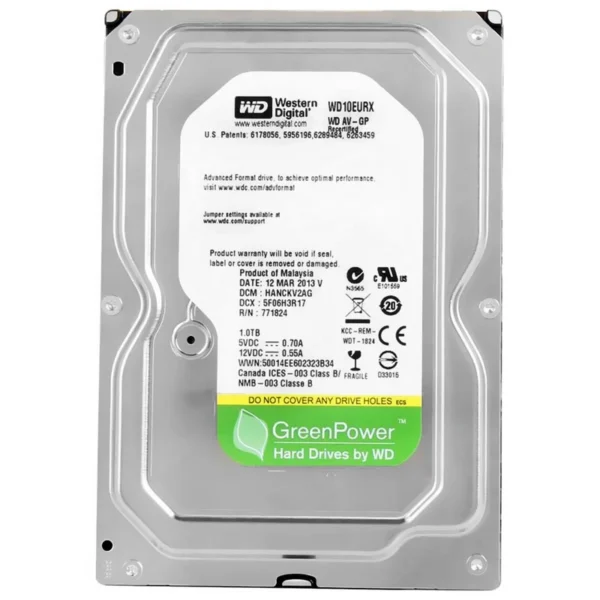 HD Western Digital 1TB WD Green 3.5 SATA 3 - 6Gb/s WD10EURX | WD Verde