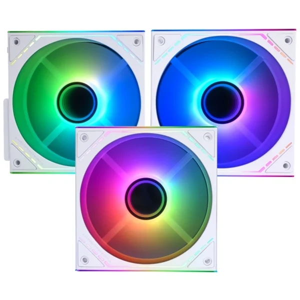 Cooler para Gabinete Thermalright TL-M12QRW-S X3 Reverse AirFlow ARGB - Branco (Kit com 3)