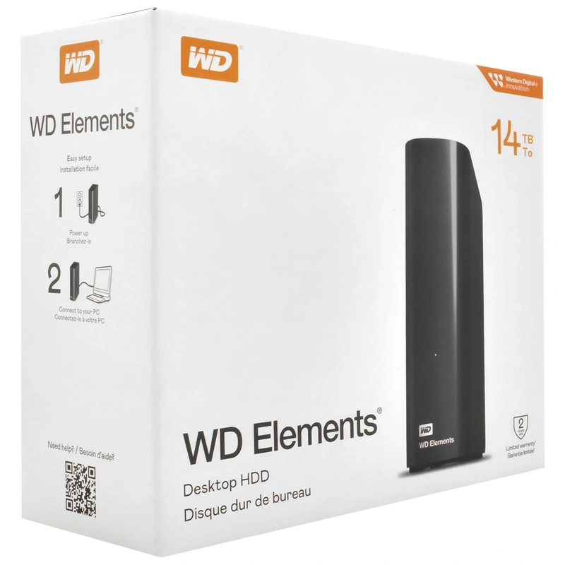 HD Externo Western Digital 14TB WD Elements 3.5 USB 3.0 WDBWLG0140HBK - Imagem 3