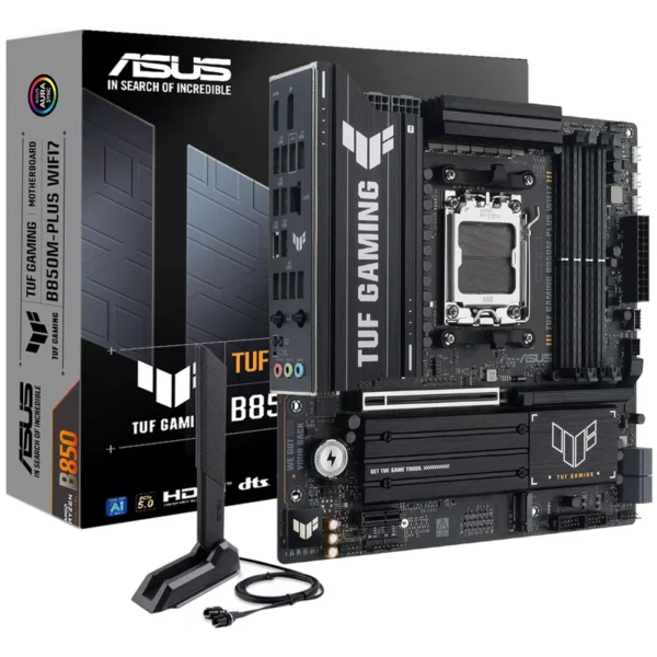 Placa Mãe ASUS TUF Gaming B850M-PLUS Wi-Fi 7 Socket AM5 DDR5 AMD B850 Micro ATX