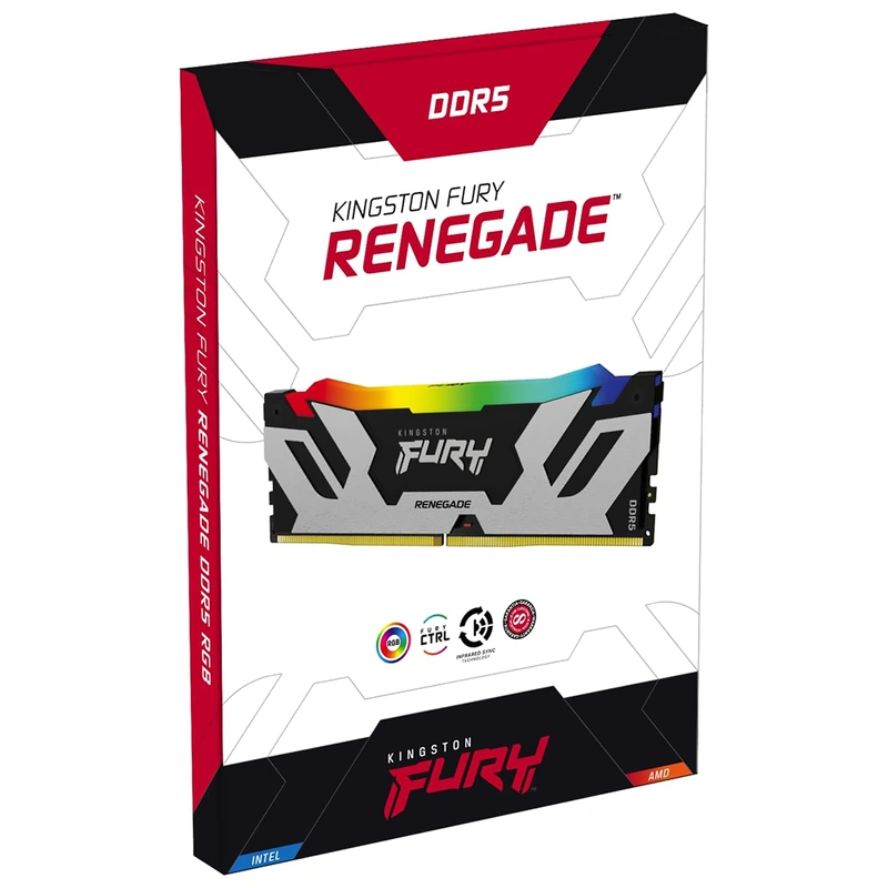 Memória RAM Kingston Fury Renegade DDR5 16GB 7600MHz RGB - Preto Prata (KF576C38RSA-16) - Imagem 3