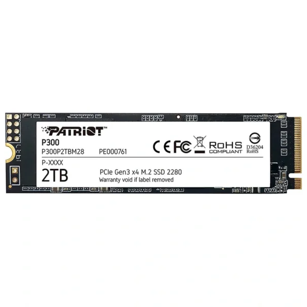 SSD Patriot M.2 2TB P300 NVMe - P300P2TBM28 PCIe Gen 3 x 4