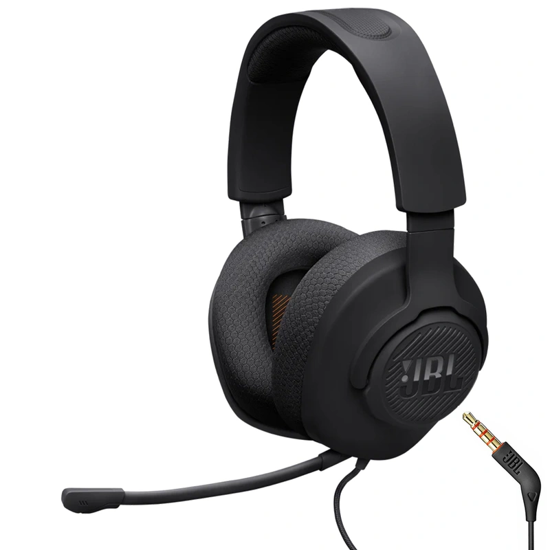 Headset Gamer JBL Quantum 100 M2 Com Fio - Preto PC Analógico de 3.5 mm
