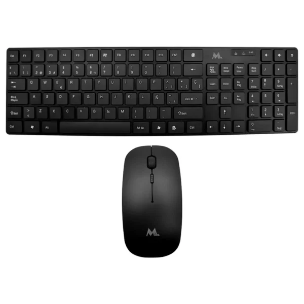Teclado + Mouse Mtek KM5197B Wireless Espanhol - Preto Nano receptor USB