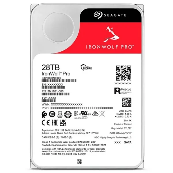 HD Seagate 28TB Iron Wolf Pro 3.5 SATA 6Gb/s ST28000NT000