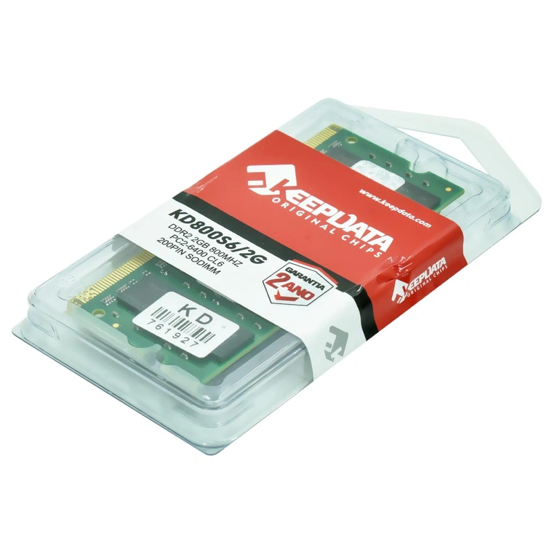 Memória RAM para Notebook Keepdata DDR2 2GB 800MHz - KD800S62G SODIMM CL6 | KD800S6/2G - Imagem 3