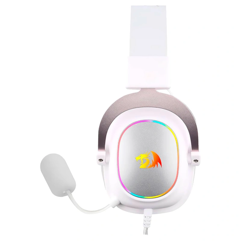 Headset Gamer Redragon H510W-RGB Zeus X RGB Com Fio - Branco Analógico de 3.5mm - USB - Imagem 3
