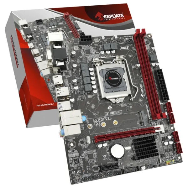 Placa Mãe Keepdata H310-KDGNV Socket LGA 1151 VGA DDR4 Intel H310 Micro ATX