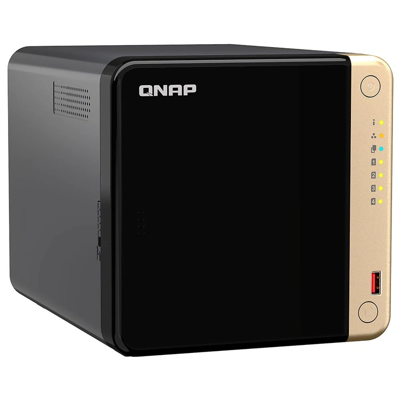 Servidor Nas Storage QNAP TS-464 Intel Celeron N5095 4 2.9GHz 8GB RAM 4 Baias USB LAN