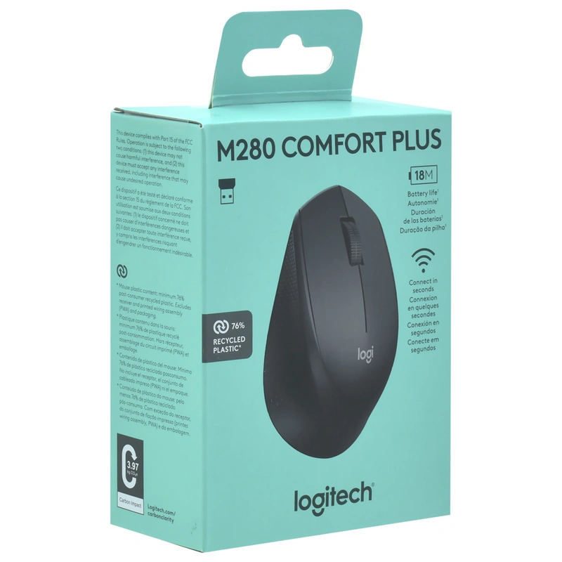 Mouse Logitech M280 Wireless - Preto (910-004284) - Imagem 4
