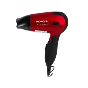 Secador de Cabelo Mondial Max Travel SC-10 1.200 watts 127 - 220 V ~ 5060 Hz - VermelhoPreto
